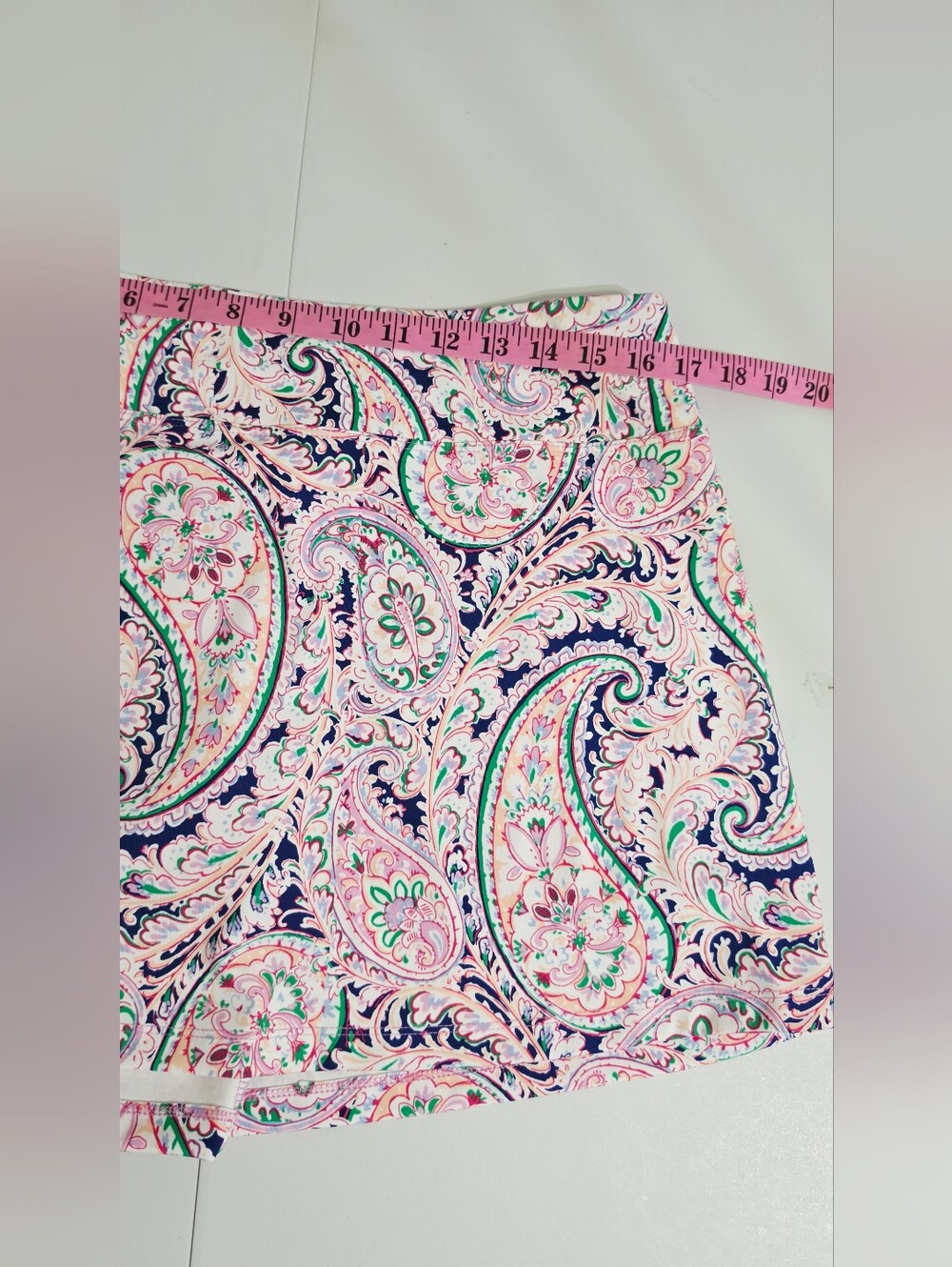 Sigrid Olsen Golf Tennis Outfit Large Pink Polo Paisley Skort Built In Shorts - Picture 11 of 15